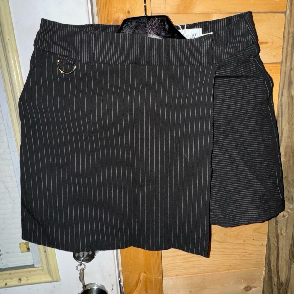 Ruby Black Pinstripe Princess Polly Skort